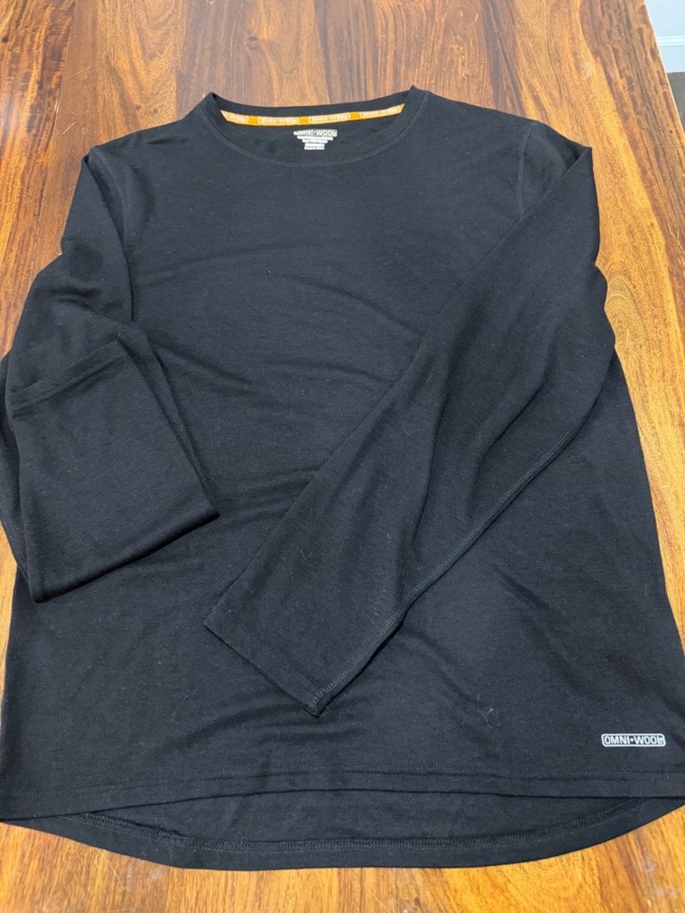 Omni-Wool Men's Black Long Sleeve Crewneck Shirt XXL